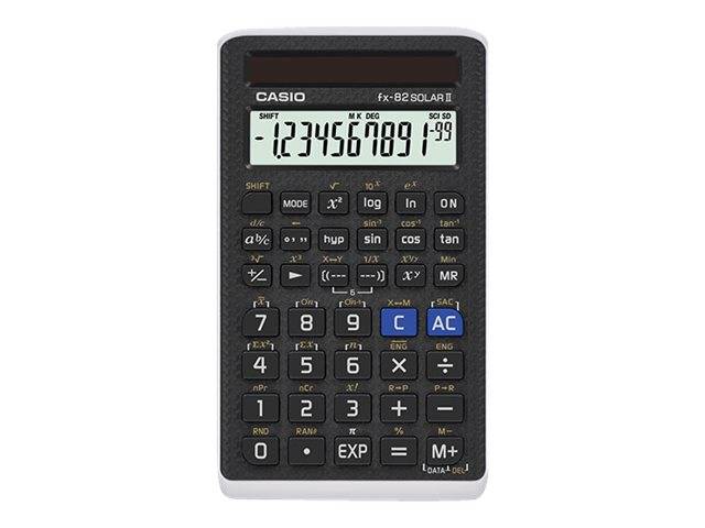 CASIO FX-82Solar II Wissenschaftlicher Taschenrechner schwarz