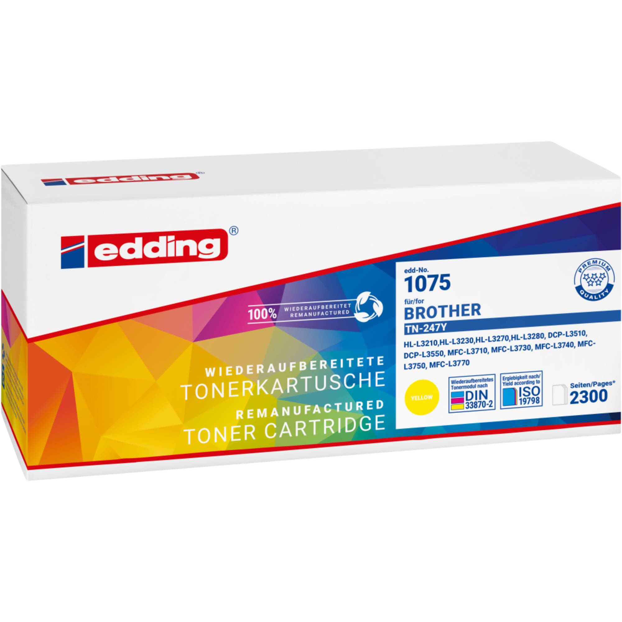 Edding Toner ersetzt Brother TN-247Y Kompatibel Gelb 2300 Seiten EDD-1075 18-1075