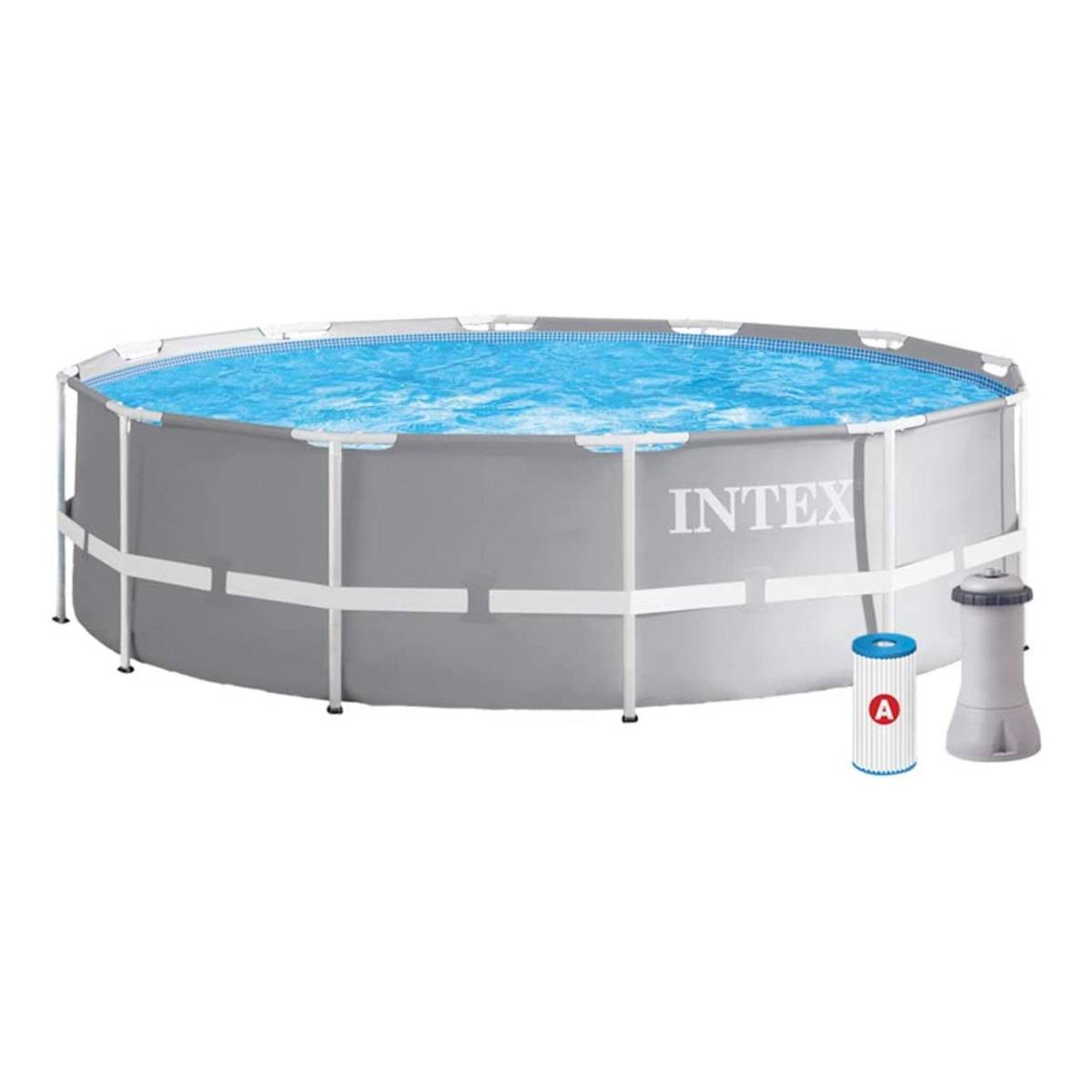 INTEX 26716GN Prism Frame Pool inkl. GS-Filterpumpe und Leiter (366x99cm)