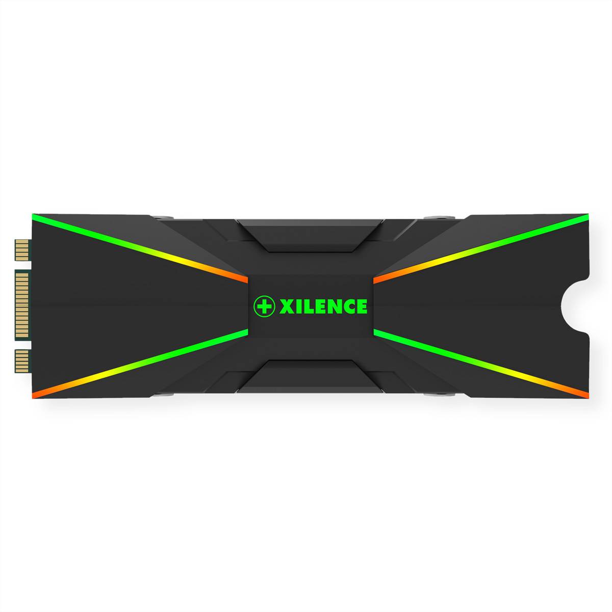 Xilence M2SSD.B.ARGB M.2 2280 SSD PCIe NVMe/SATA Kühler, 3PIN ARGB 5V, Passiv