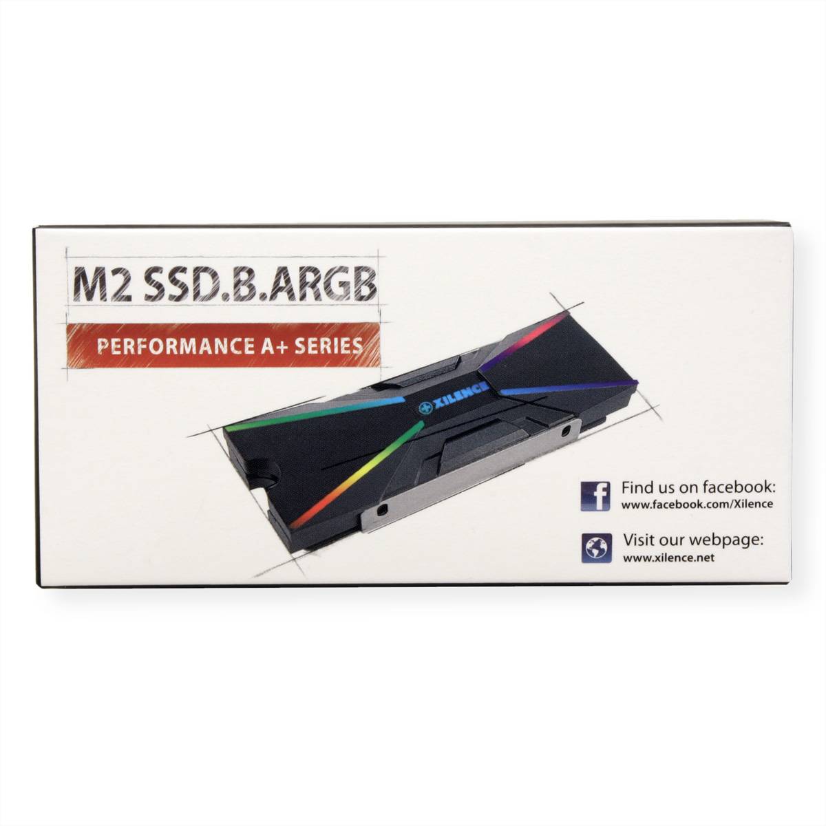 Xilence M2SSD.B.ARGB M.2 2280 SSD PCIe NVMe/SATA Kühler, 3PIN ARGB 5V, Passiv