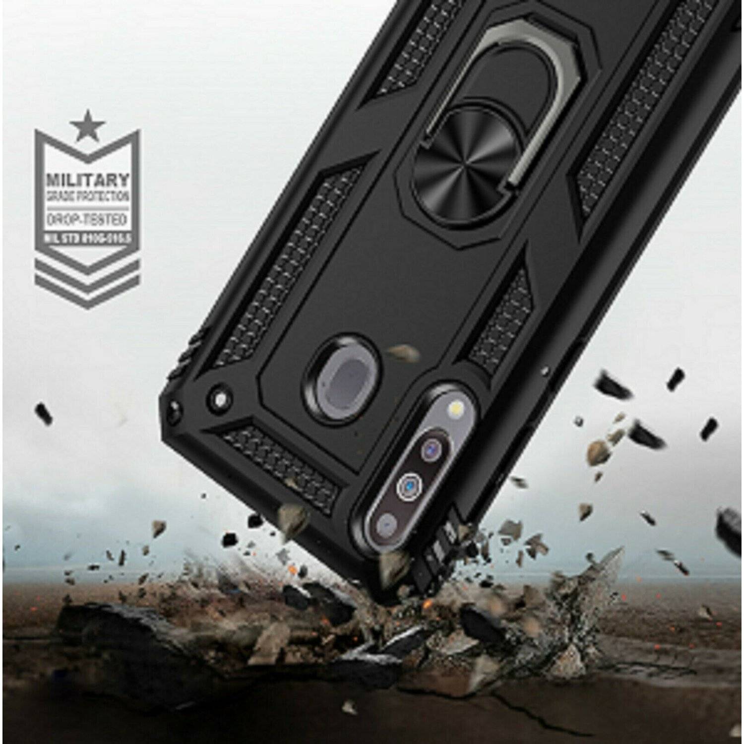Slim Case mit 360 Grad Ring Ständer Kickstand Handyhülle Magnetische Autohalterung für iPhone 13 Mini Rot