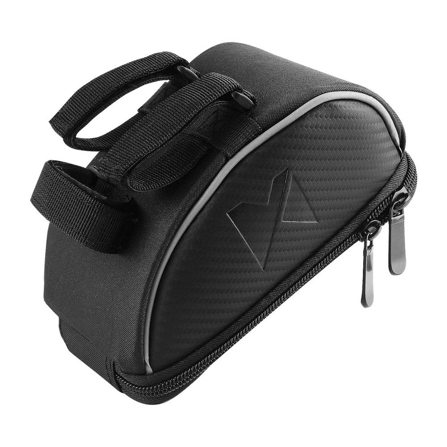 Wozinsky Fahrradtasche Rahmentasche Oberrohrtasche Handyhalterung PVC Touchschirm für Smartphones 6,5 Zoll 0,9L Schwarz