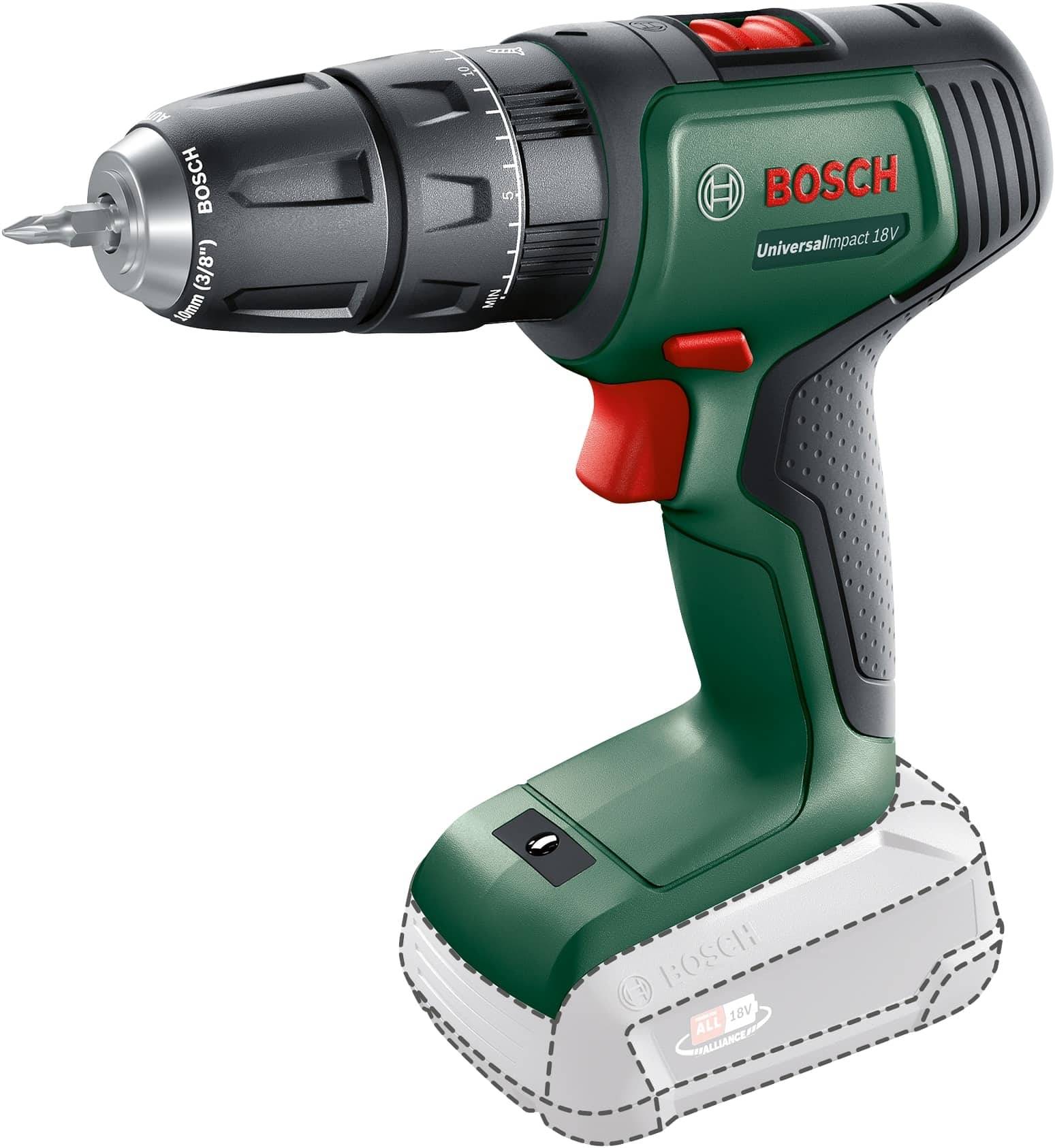 BOSCH Akku-Schlagbohrschrauber UniversalImpact 18V 06039D4100, 2-Gang, ohne Akku