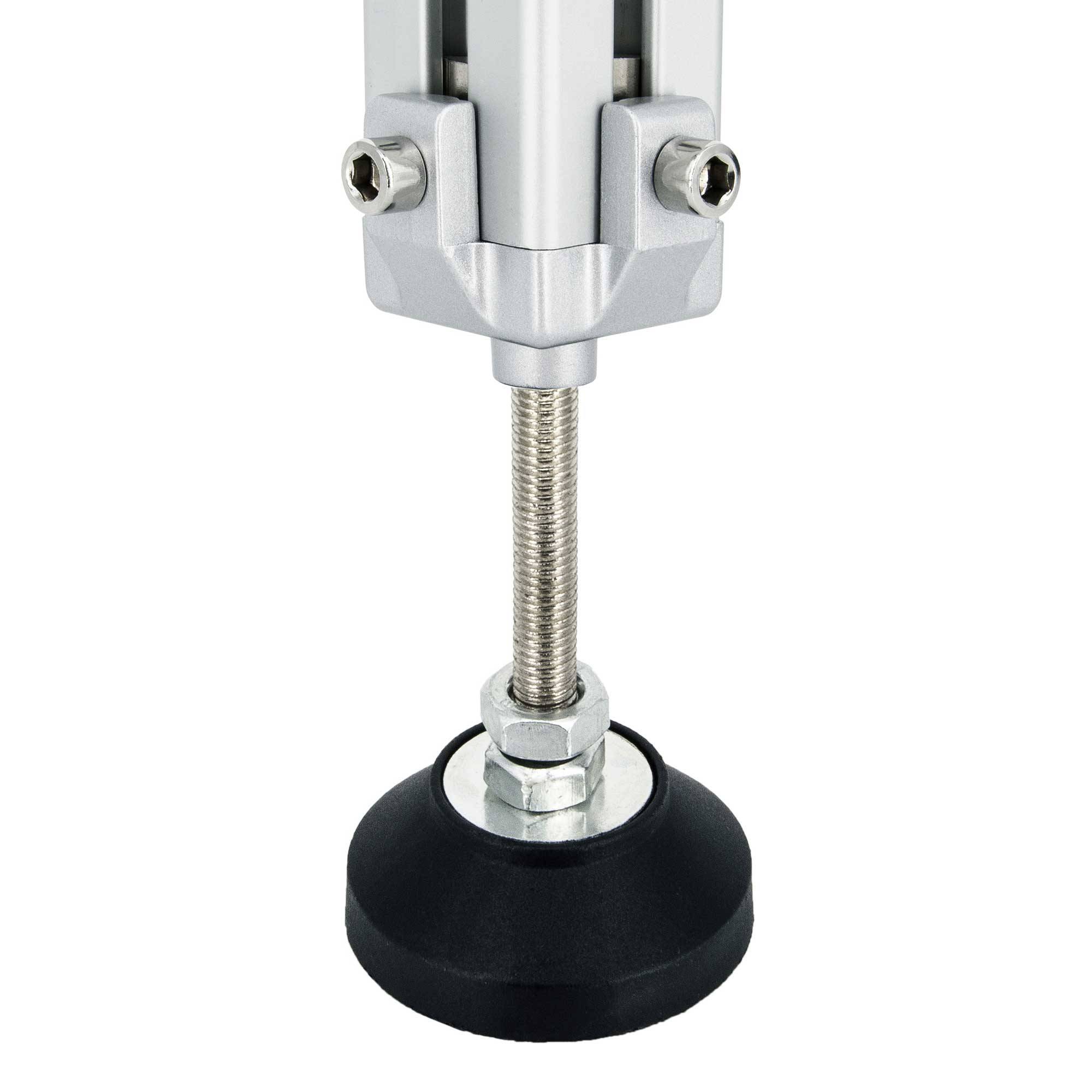 SCHMIDT systemprofile 10x Fußverbinder 40x40mm Nut 8 Stellfuß M8 höhenverstellbar Nivellierfuß Standfuß Aluprofil-Zubehör