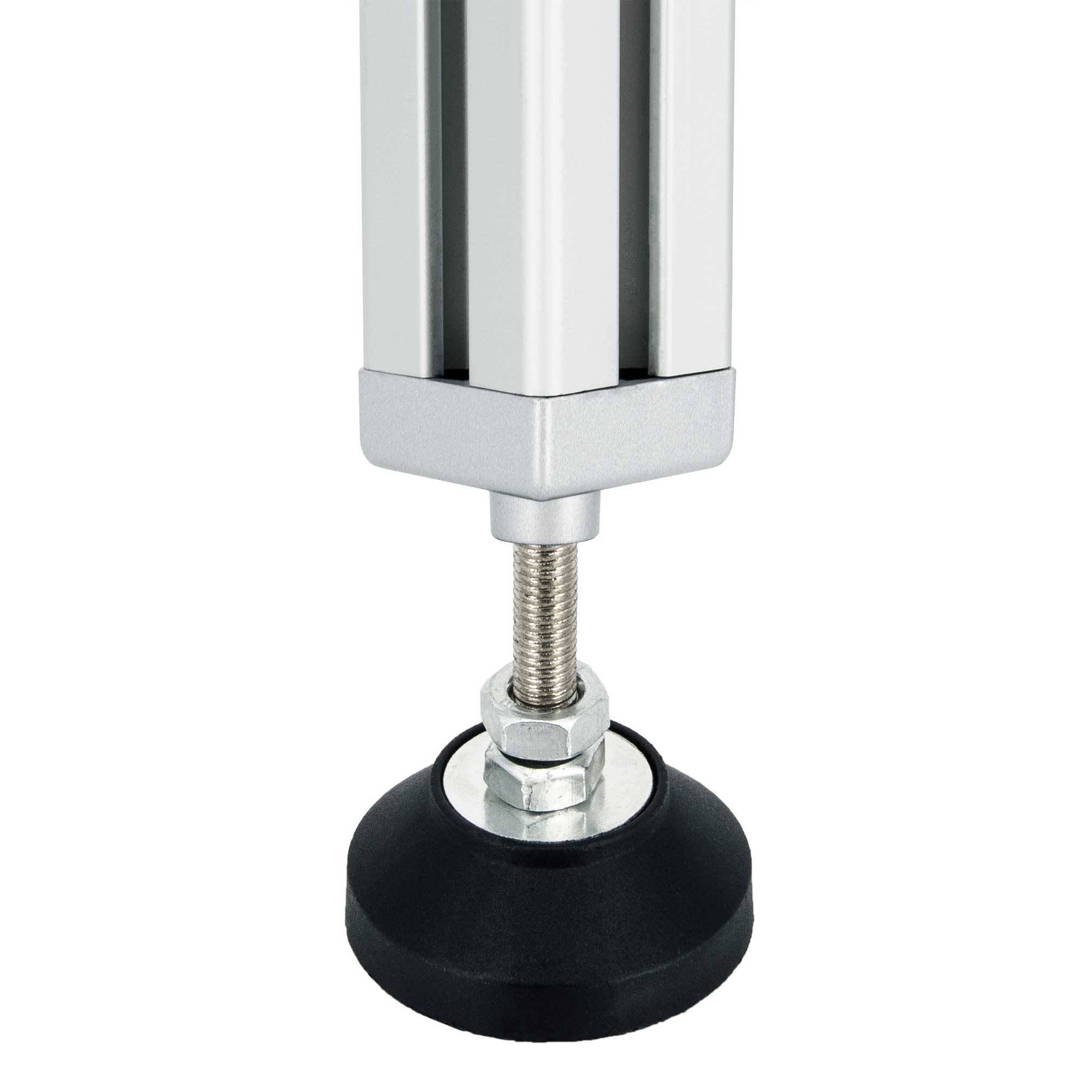 SCHMIDT systemprofile Fußverbinder 40x40mm Nut 8 Stellfuß M8 höhenverstellbar Nivellierfuß Standfuß Aluprofil-Zubehör