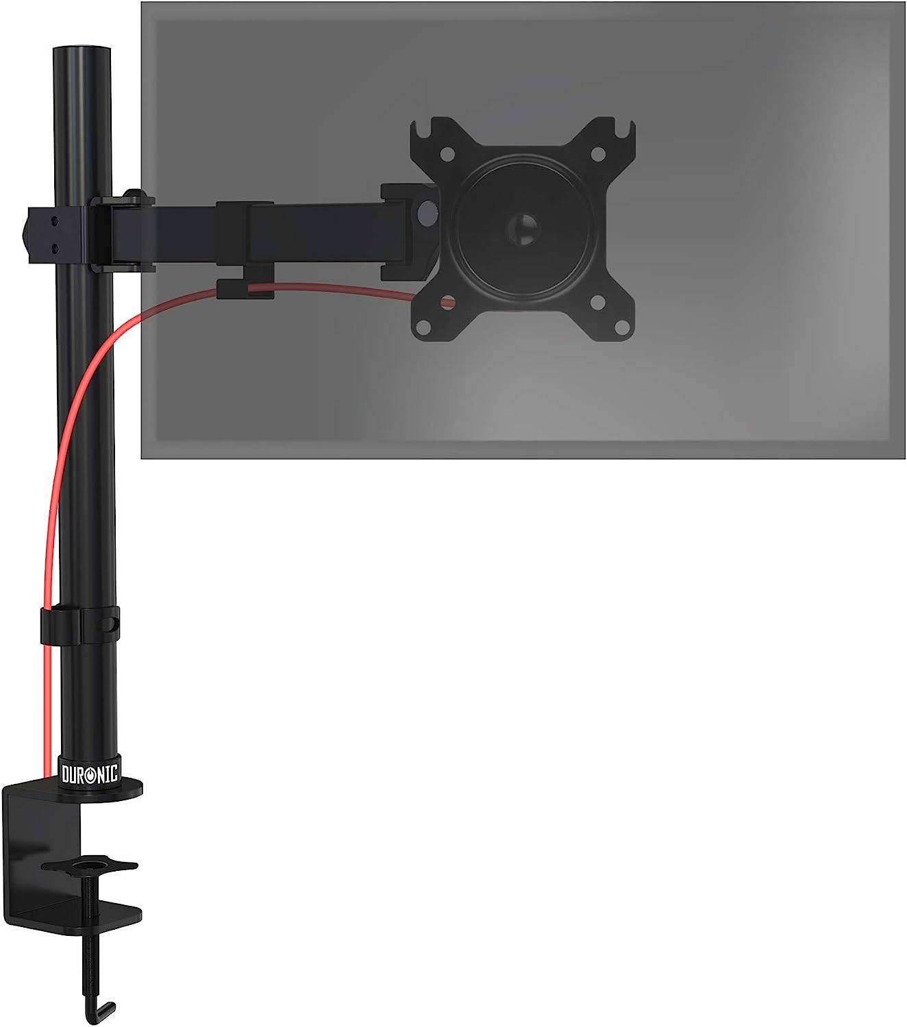 Duronic DM151X2 Monitorhalterung bis 32 Zoll - 8kg Kapazität - Verstellbar in Höhe, Neigung und Drehung - VESA 75/100