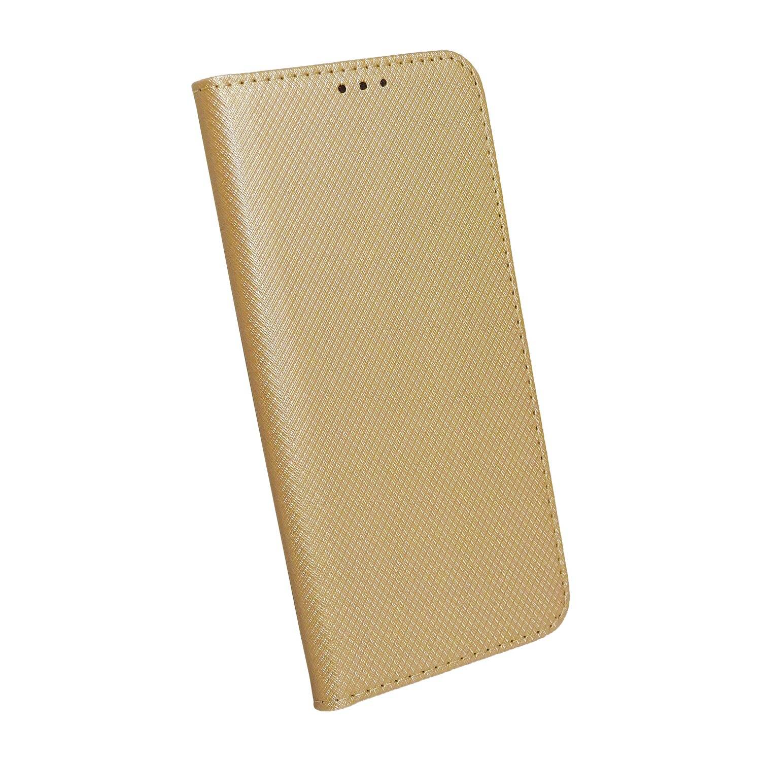 Elegante Buch-Tasche Hülle Smart Magnet für MOTOROLA MOTO G31 Leder Optik Wallet Book-Style Cover Schale in Gold
