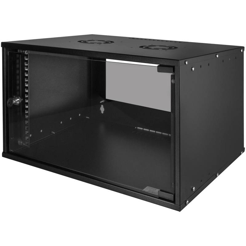 LogiLink 19" Wandverteiler ECO, 6 HE, montiert, schwarz