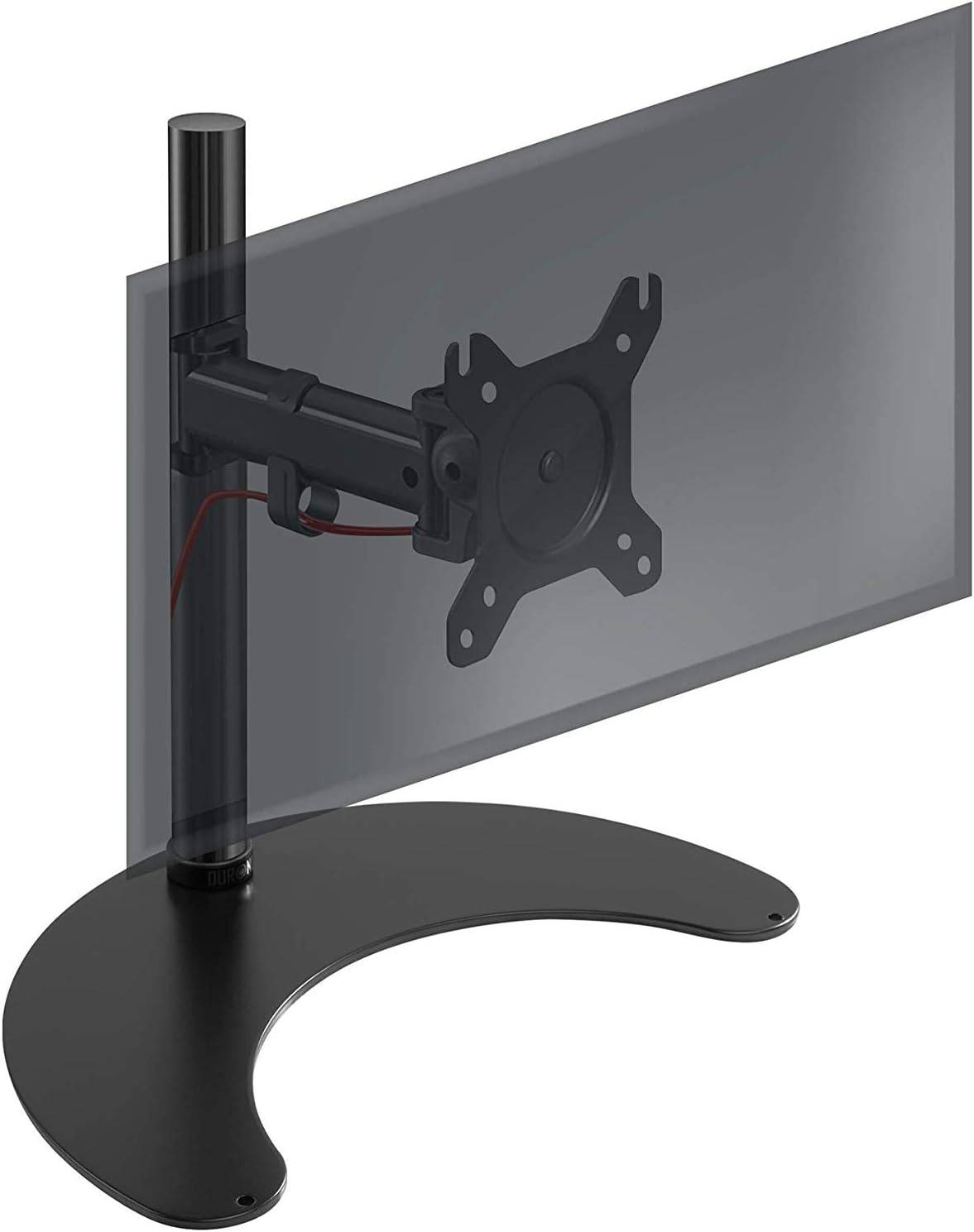 Duronic DM25D1 Monitorfuß für 27 Zoll - 8kg Kapazität - Verstellbar in Höhe, Neigung und Drehung - VESA 75/100