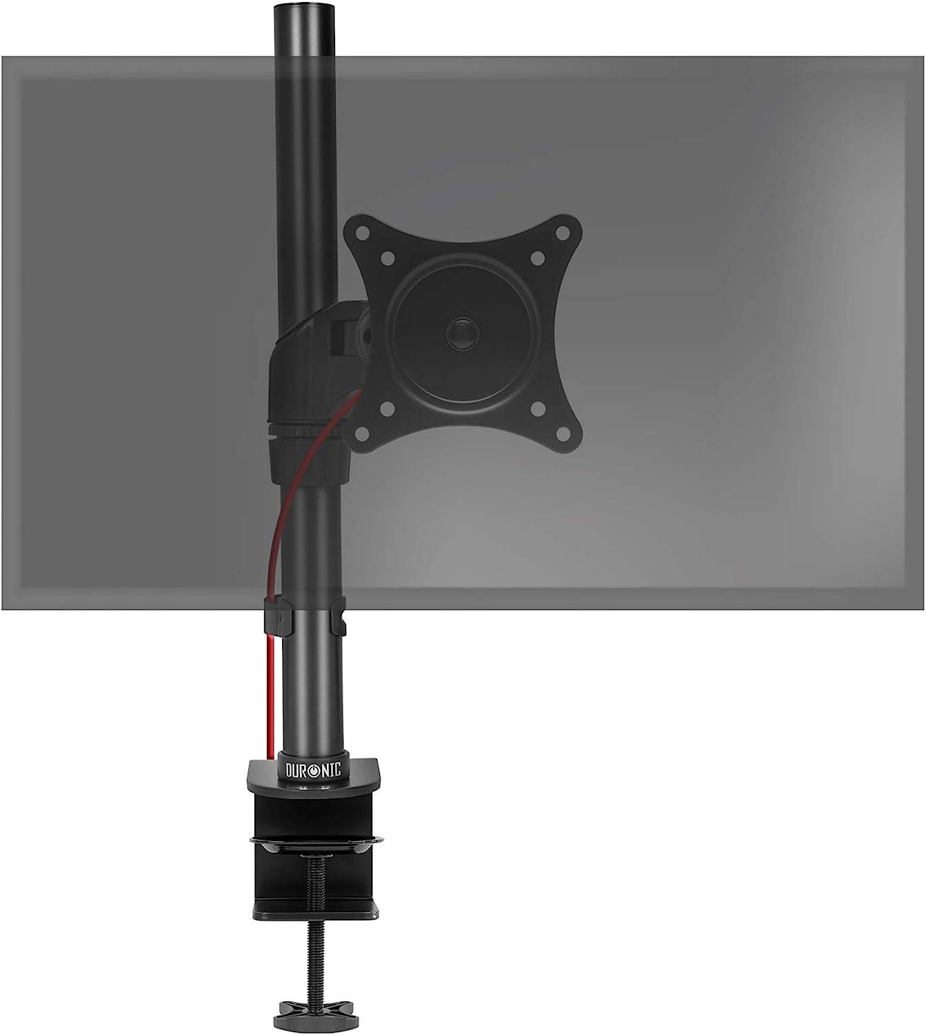 Duronic DM451X1 Monitorhalterung für 27" - 13,8kg Kapazität - Verstellbar in Höhe, Neigung und Drehung - VESA 75/100