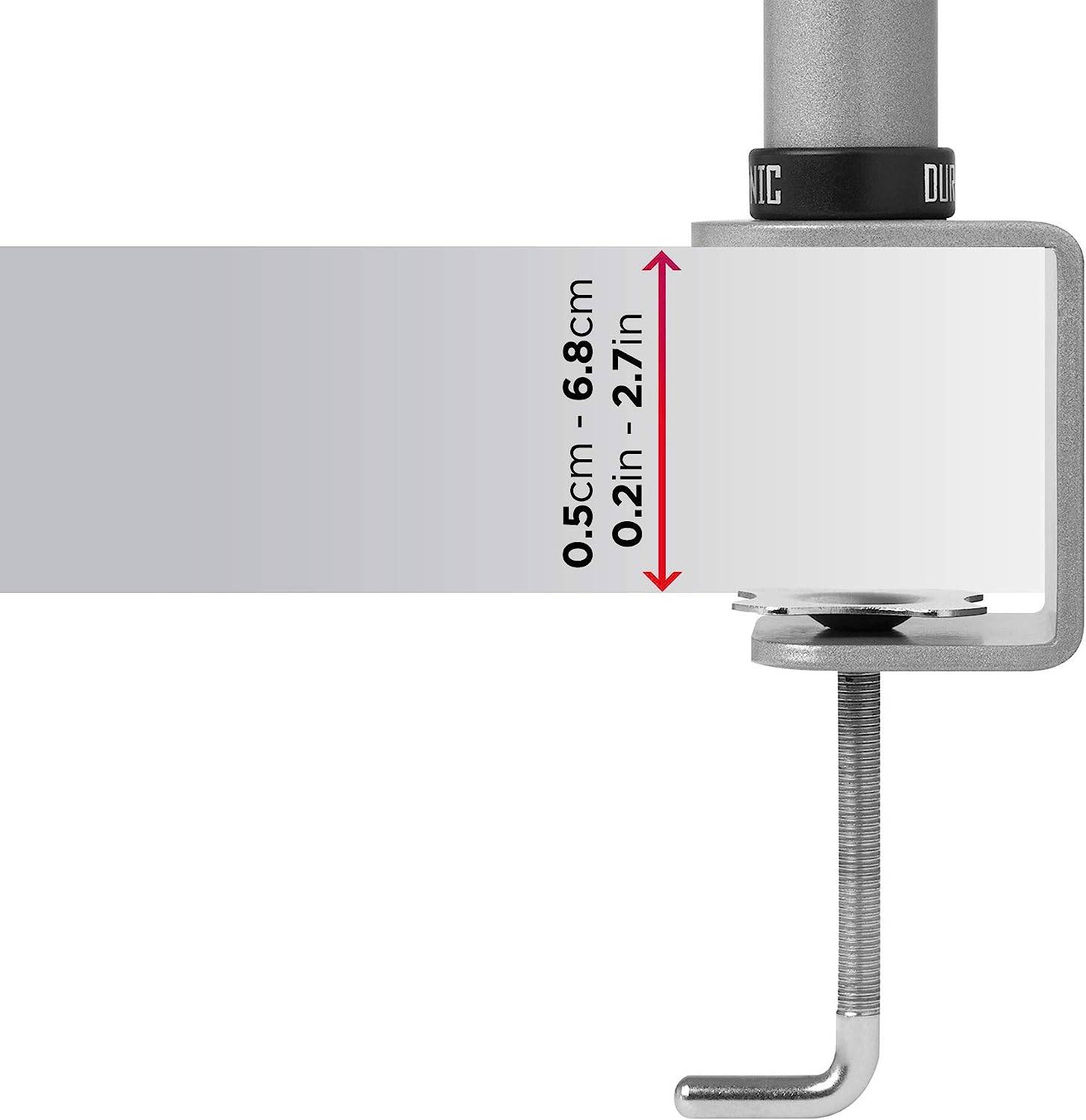 Duronic DM351X3 SR Monitorhalterung für 27" - 10kg Kapazität - Verstellbar in Höhe, Neigung und Drehung - VESA 75/100