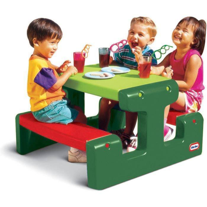 Little Tikes – Junior Picknicktisch – Colori Evergreen – Garten und Indoor