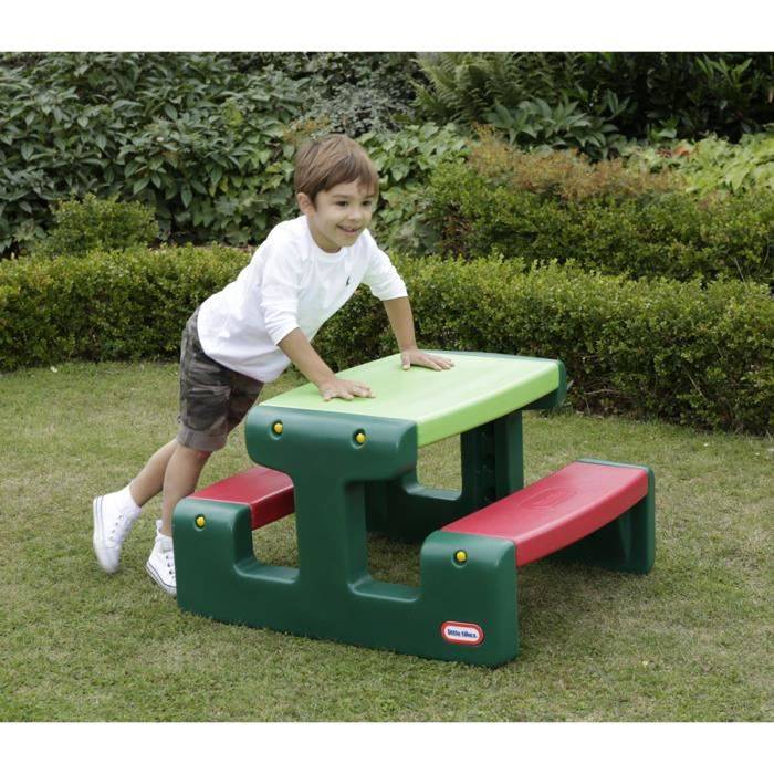 Little Tikes – Junior Picknicktisch – Colori Evergreen – Garten und Indoor
