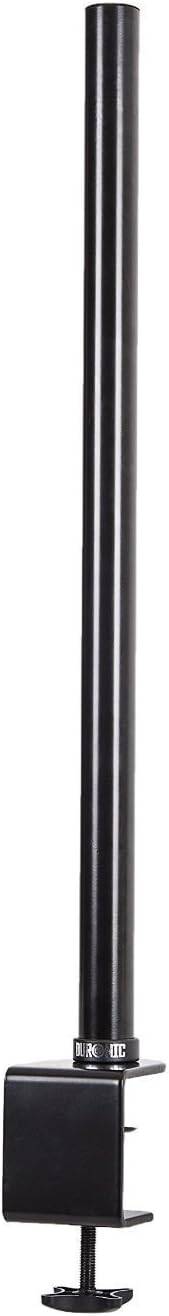 Duronic DM35POLE BK 61 cm Stange - Erweiterung für Monitorhalterung - Große Tischklemme mit Einer Klemme - Verlängerung
