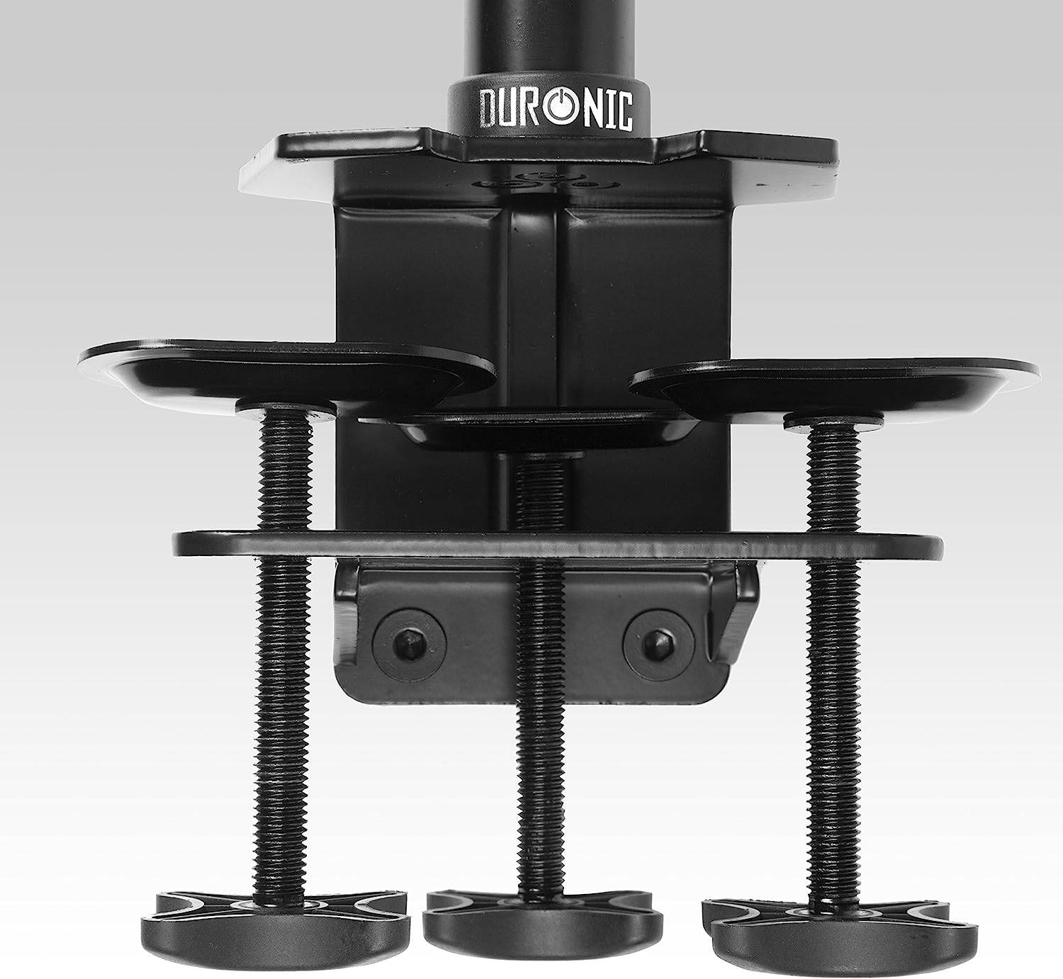 Duronic DM45POLE 105 cm Stange - Erweiterung für Monitorhalterung - Große Tischklemme mit drei Klemmen - Verlängerung