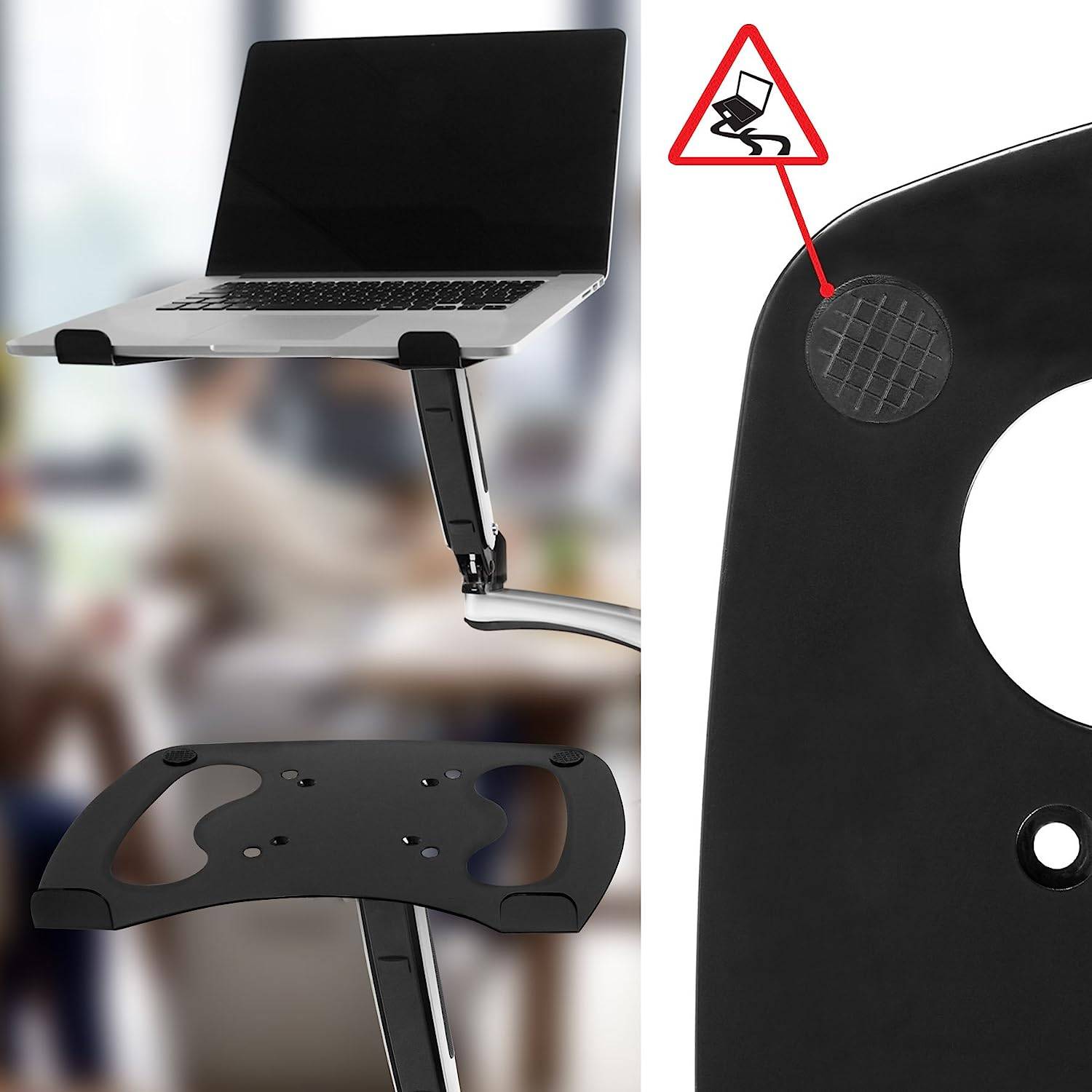 Duronic DML2 Laptophalterung - Fläche 32x24,2cm - Belastbarkeit 8kg - Laptopständer für Monitorhalter - VESA Standard