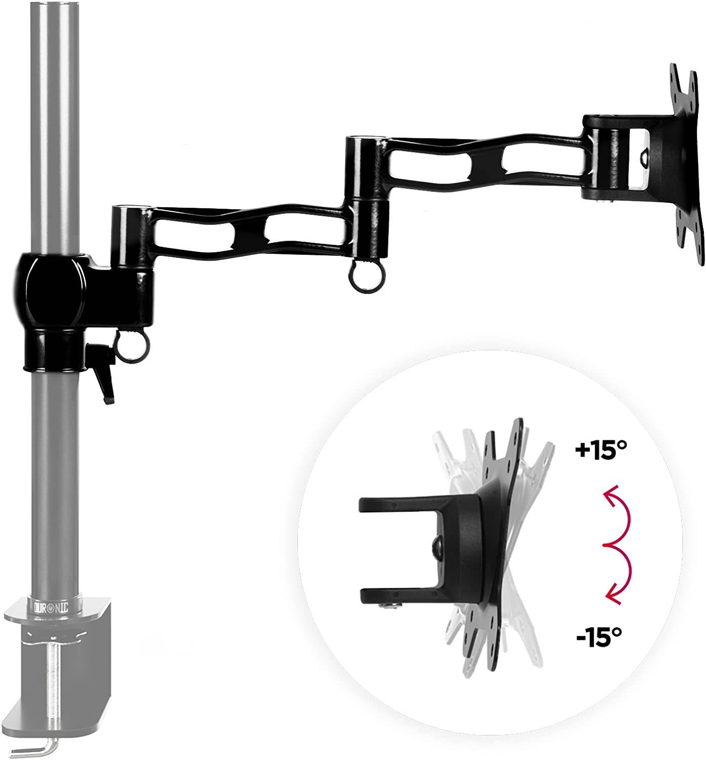Duronic DML5 BK Arm - Erweiterung für DM35 Monitorhalterung - Ermöglicht das Hinzufügen von Bildschirmen oder Zubehör
