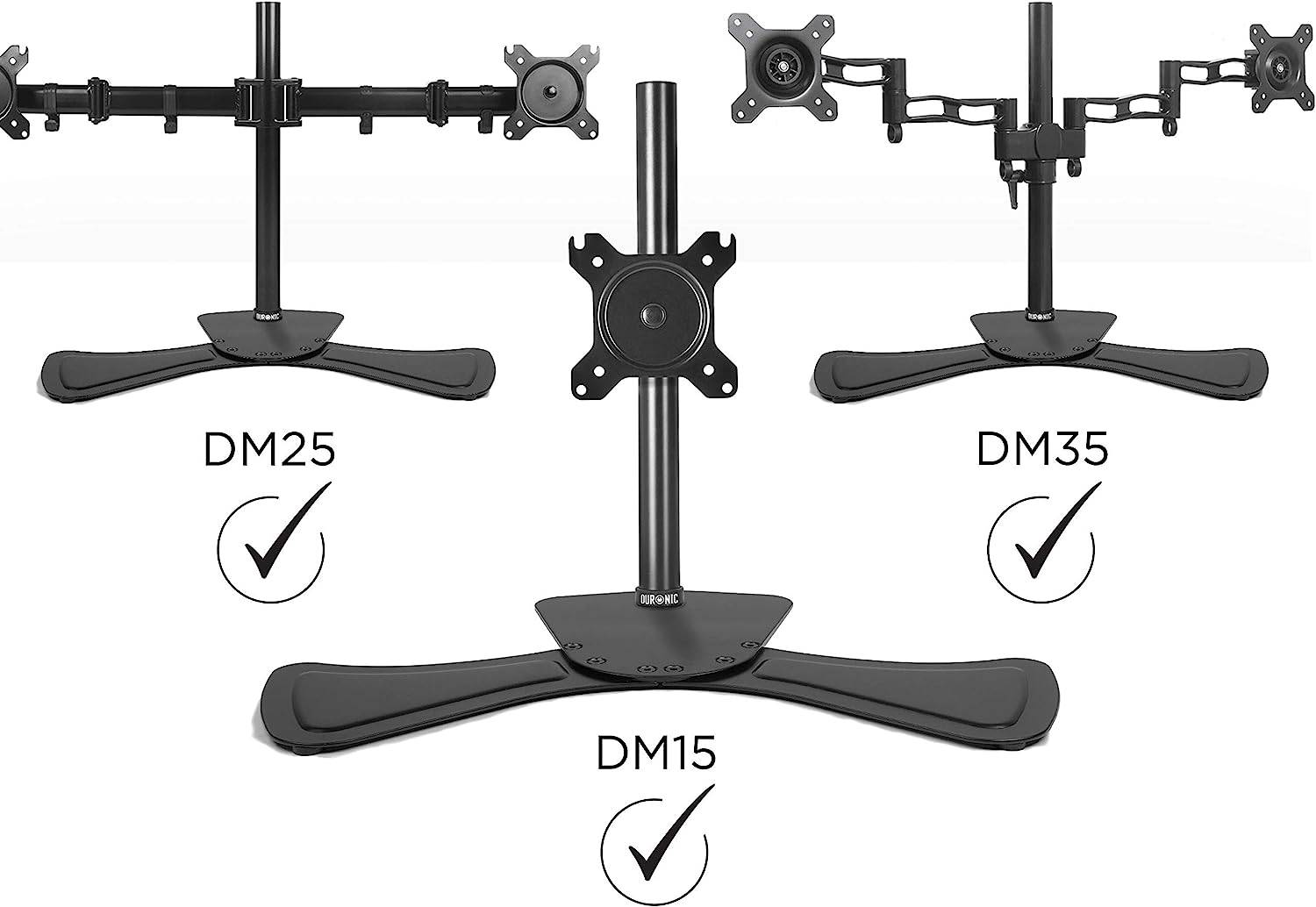 Duronic DM75 Stand - Standfuß für Duronic Monitorhalterungen und Mittelstangen – Stabile Auflagefläche für Monitore