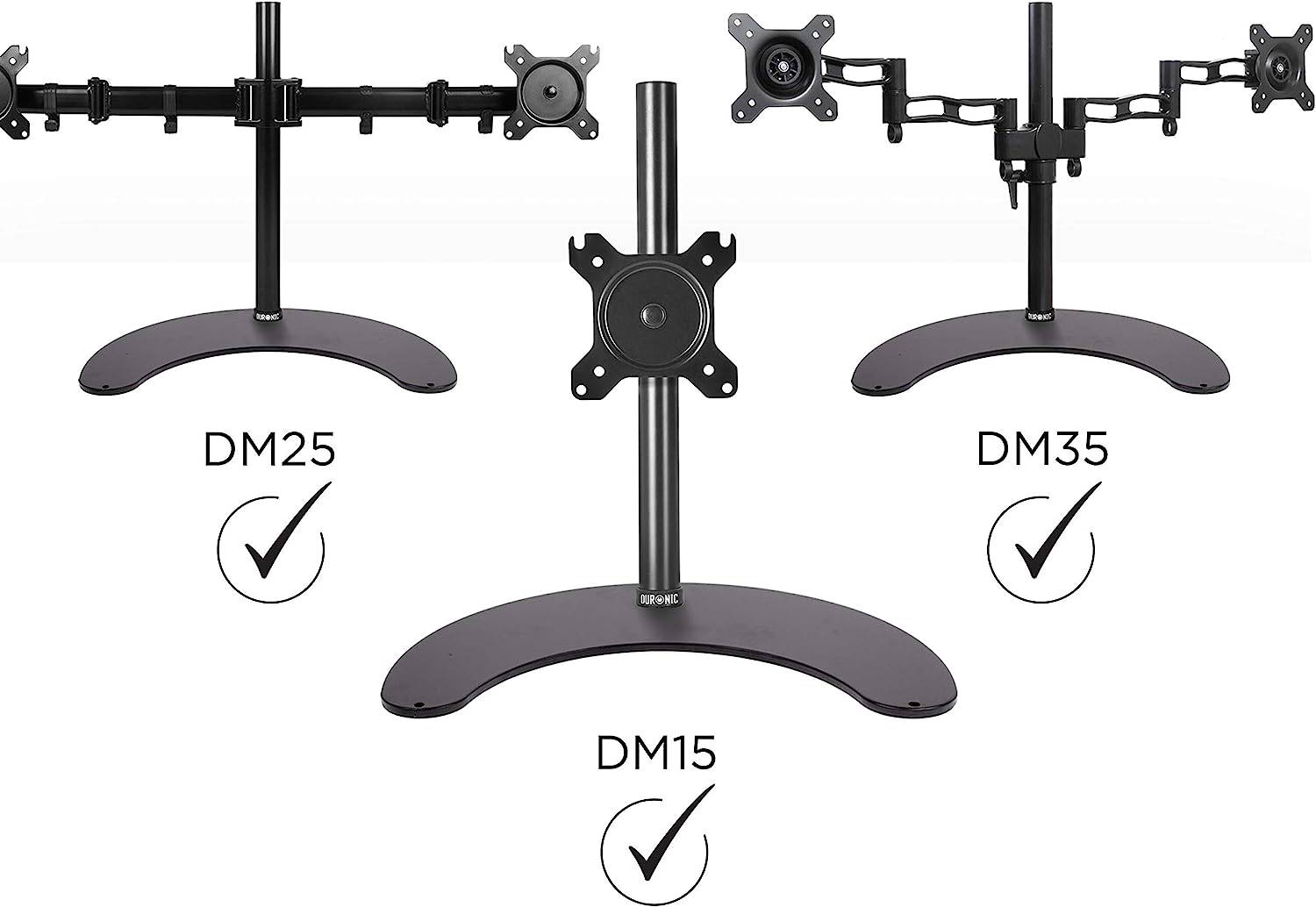 Duronic DM25D Stand - Standfuß für Duronic Monitorhalterungen und Mittelstangen – Stabile Auflagefläche für Monitore