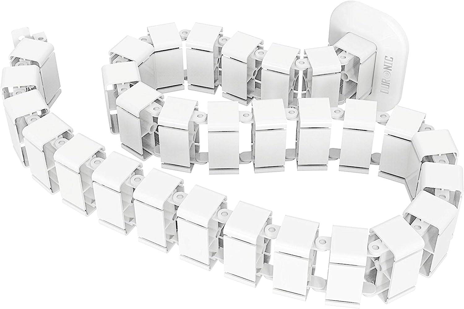 Duronic CM1DM flexibler Kabelkanal - Kabelführung für Schreibtische mit 130cm Höhe - Bis zu 16 Kabel in 4 Kammern