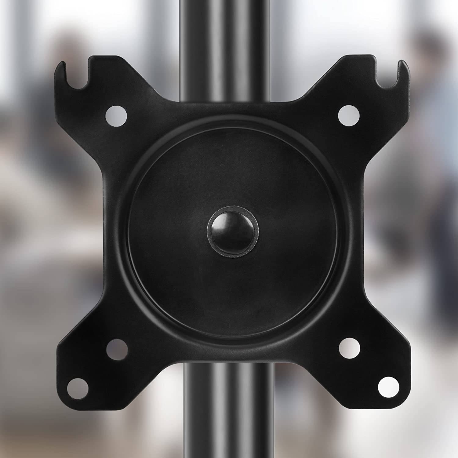 Duronic DM15/25 Head - VESA 75/100 Kopf für Monitore bis 27 Zoll - Drehbar um 360° - (-)45° Neigungswinkel - Ø 32 mm