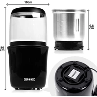 Duronic CG250 Kaffeemühle/elektrische Gewürzmühle - abnehmbarer Behälter – 75g Fassungsvermögen – 250W – Edelstahlklinge Duronic CG250 Kaffeemühle/elektrische Gewürzmühle - abnehmbarer Behälter – 75g Fassungsvermögen – 250W – Edelstahlklinge