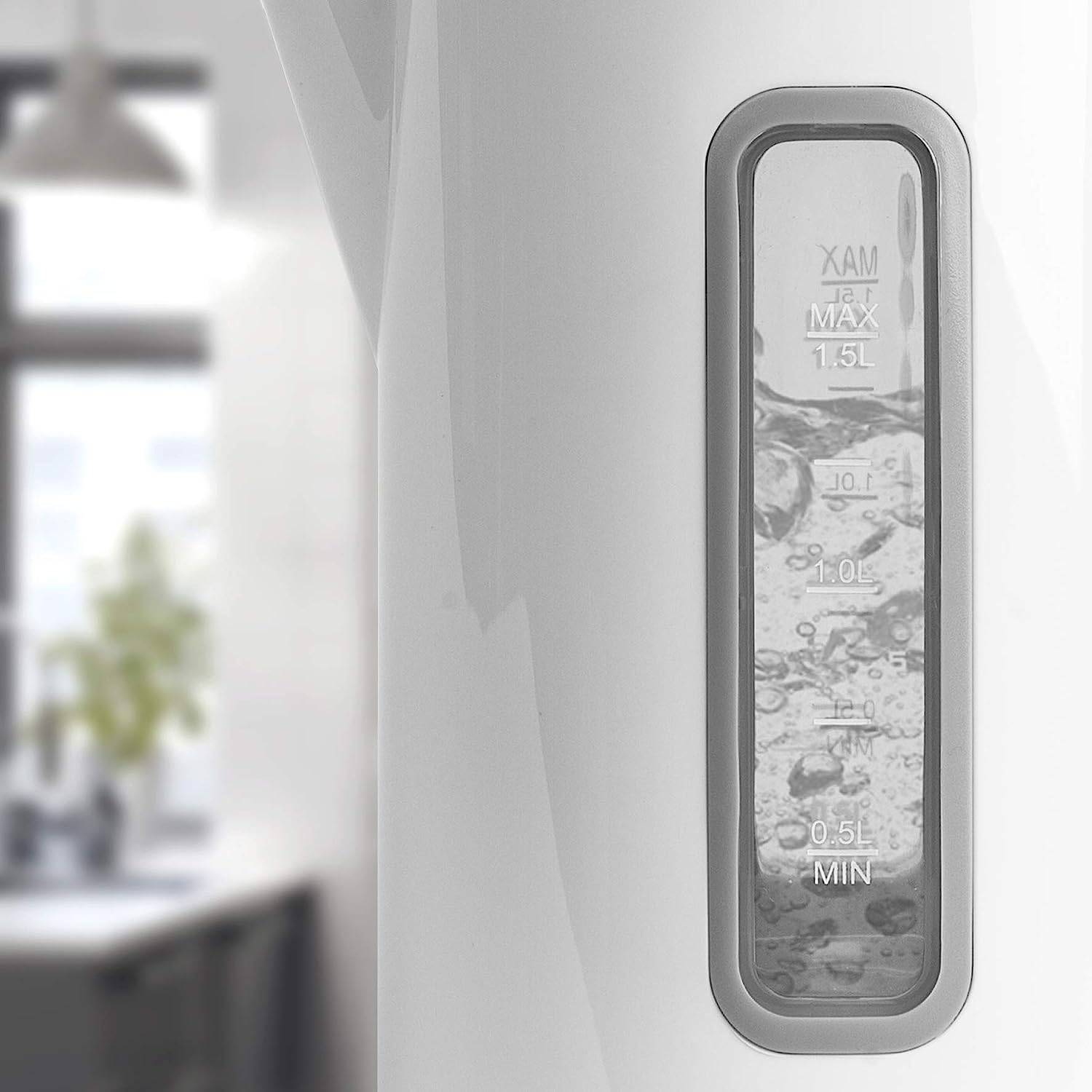 Duronic EK30 WE Wasserkocher - Wassererhitzer mit 3000W - Wasserkessel mit Thermostat - 40-100°C - Fassungsvermögen 1,5l