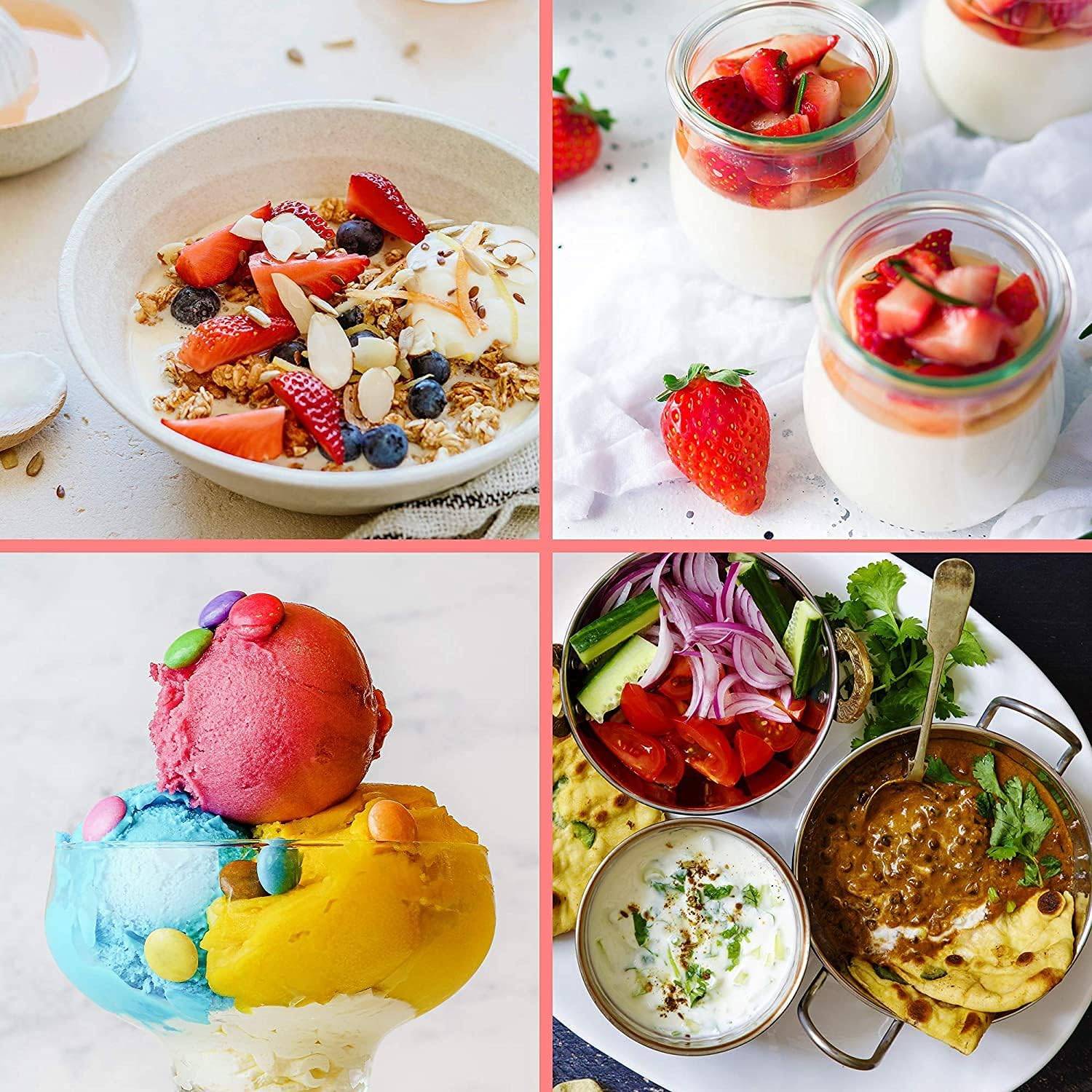 Duronic P8YM2 Joghurtbecher - 125ml Ersatzbecher für Duronic Joghurtbereiter YM1 und YM2 - 8 Keramikbecher mit Deckel