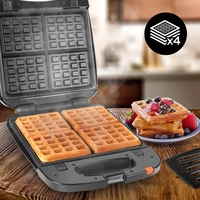 Duronic WM60 Waffeleisen - Waffelautomat für 4 Waffeln - Waffel Maker 1200W - Abnehmbare Antihaft-Kochplatten Duronic WM60 Waffeleisen - Waffelautomat für 4 Waffeln - Waffel Maker 1200W - Abnehmbare Antihaft-Kochplatten