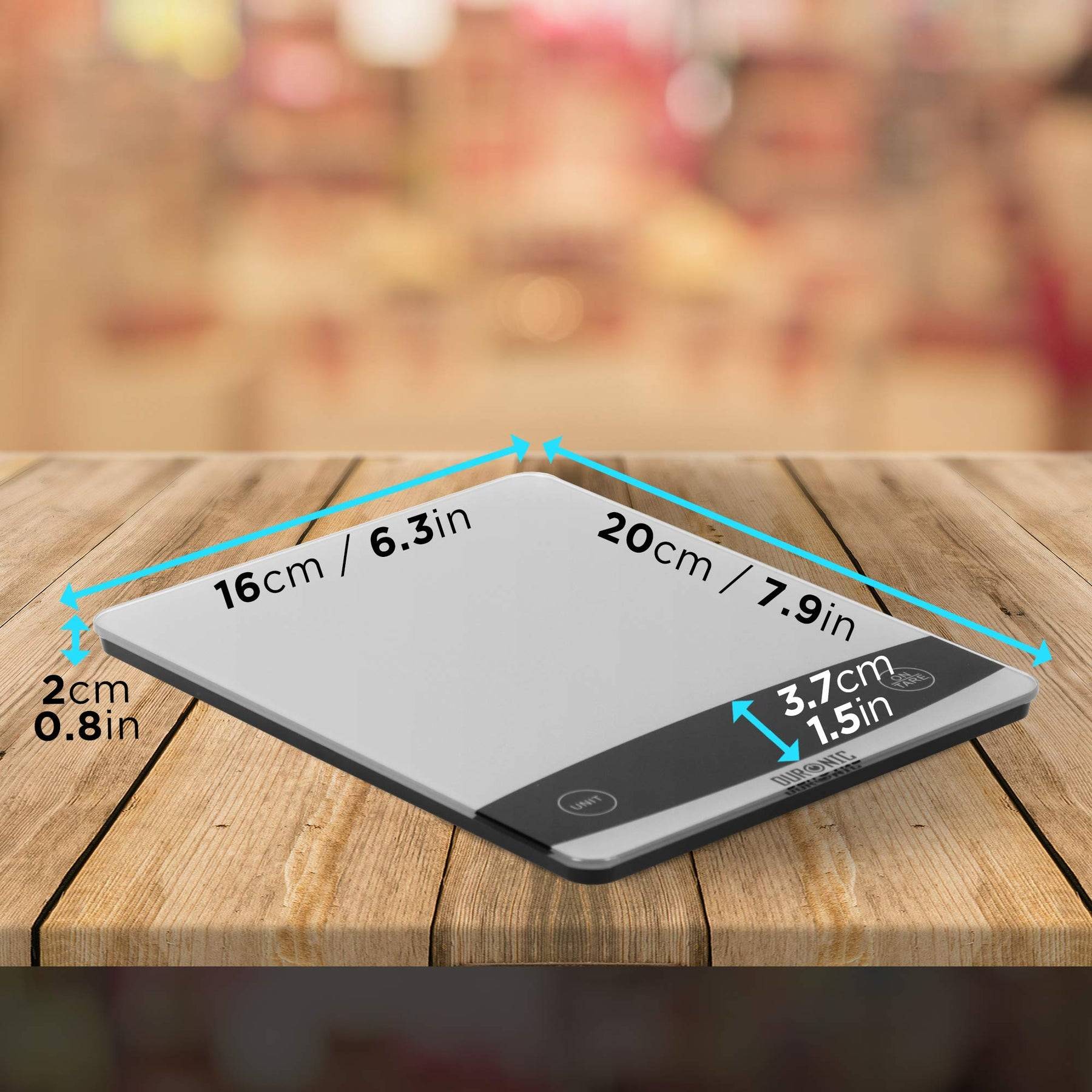 Duronic KS1009 Digitale Küchenwaage - Digitalwaage - Elektronische Waage bis 10kg - Haushaltswaage mit LCD Display