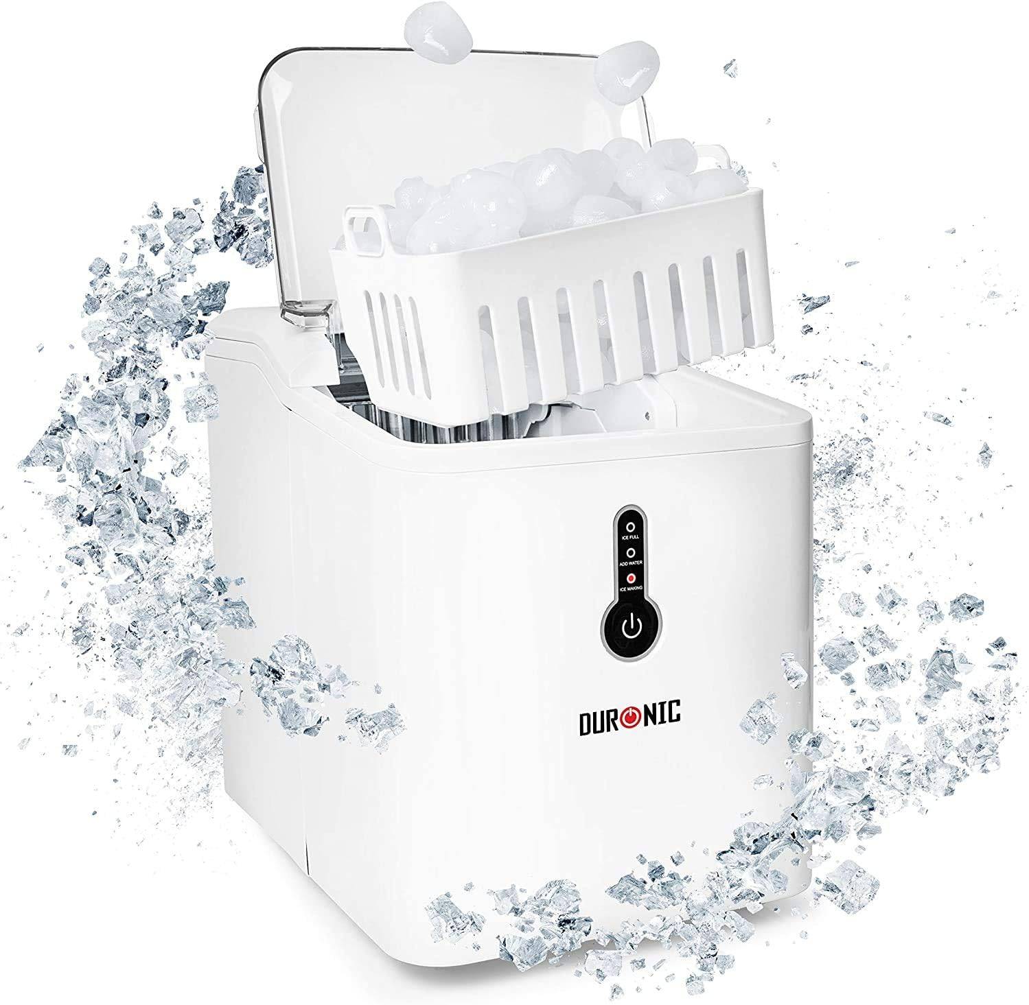 Duronic ICM120 Automatische Eiswürfelmaschine - 9 Eiswürfel in 7 min - 1,5 L Wassertank - 600 g Kapazität - 120W