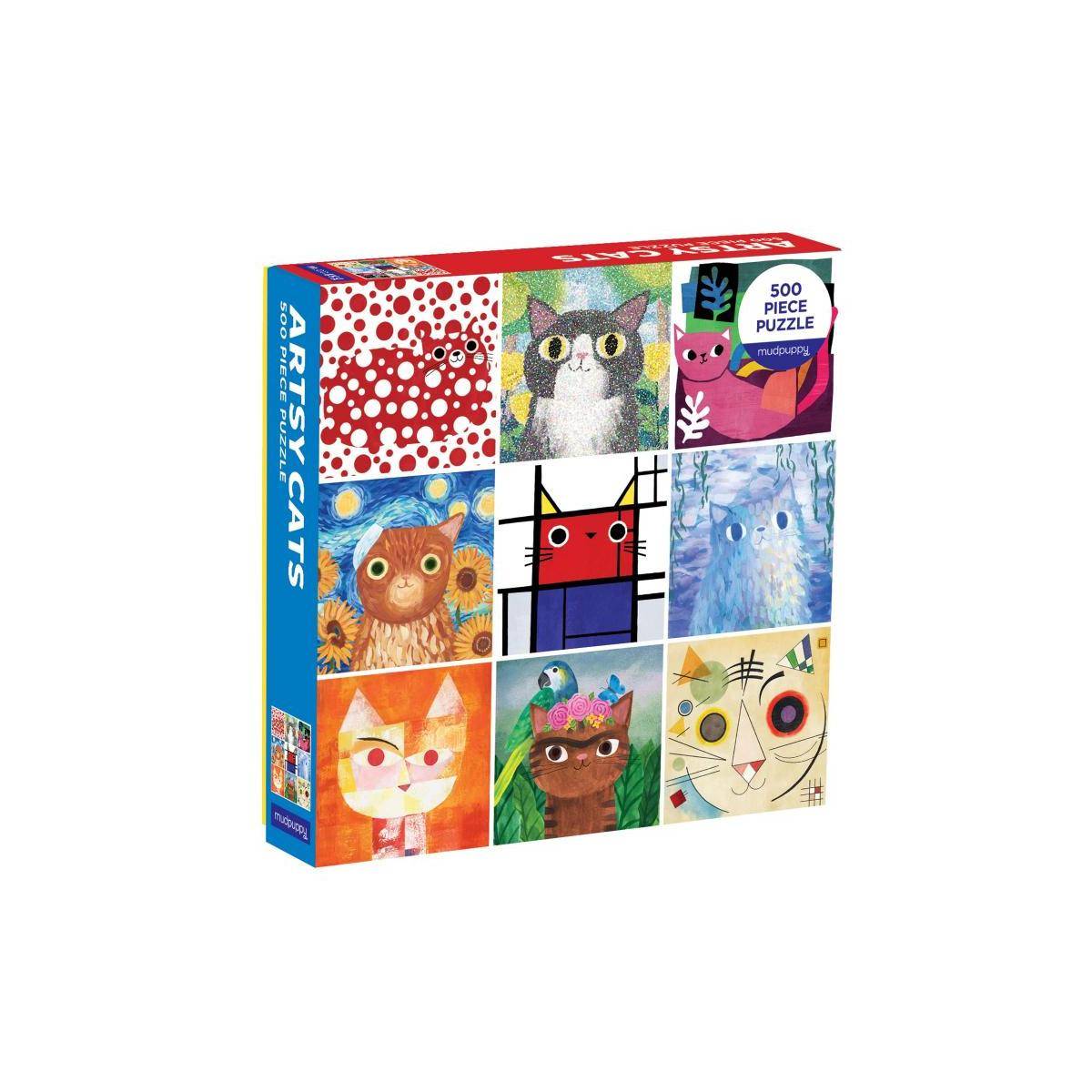 61072 - Artsy Cats - Familienpuzzle, 500 Teile