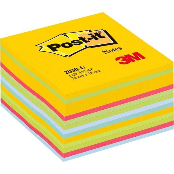 Haftnotiz Würfel 76 x 76 mm 450 Blatt 6 Farben