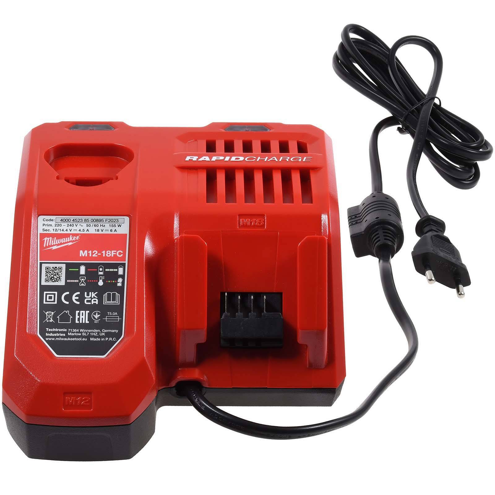 Milwaukee Schnellladegerät für Akku für FROMM P326, 12V-18V