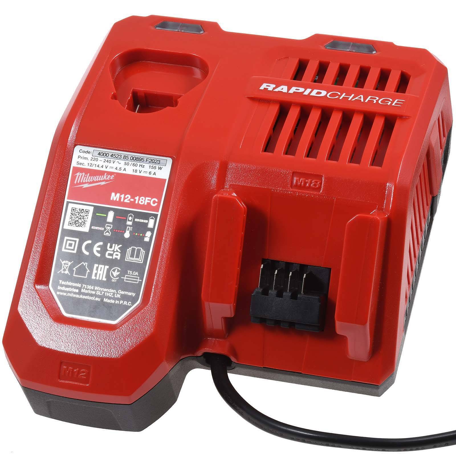 Milwaukee Schnellladegerät für Akku für FROMM P318, 12V-18V