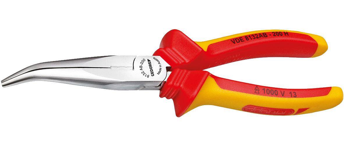 GEDORE VDE 8132 AB-200 H VDE-Flachrundzange mit Hllenisolierung 200 mm
