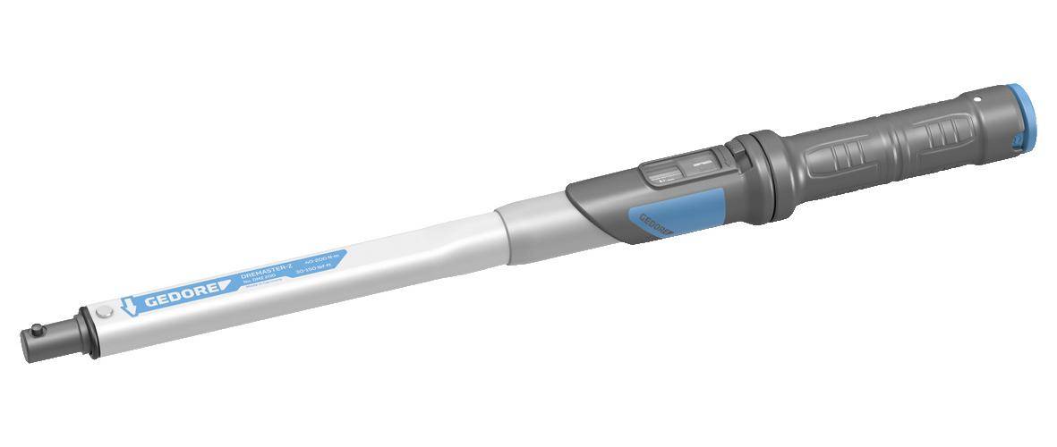 Bild eines grauen und blauen ausziehbaren Reinigungswerkzeugs mit Griffen und Tasten, das für einfache Handhabung und erweiterte Reichweite konzipiert ist.