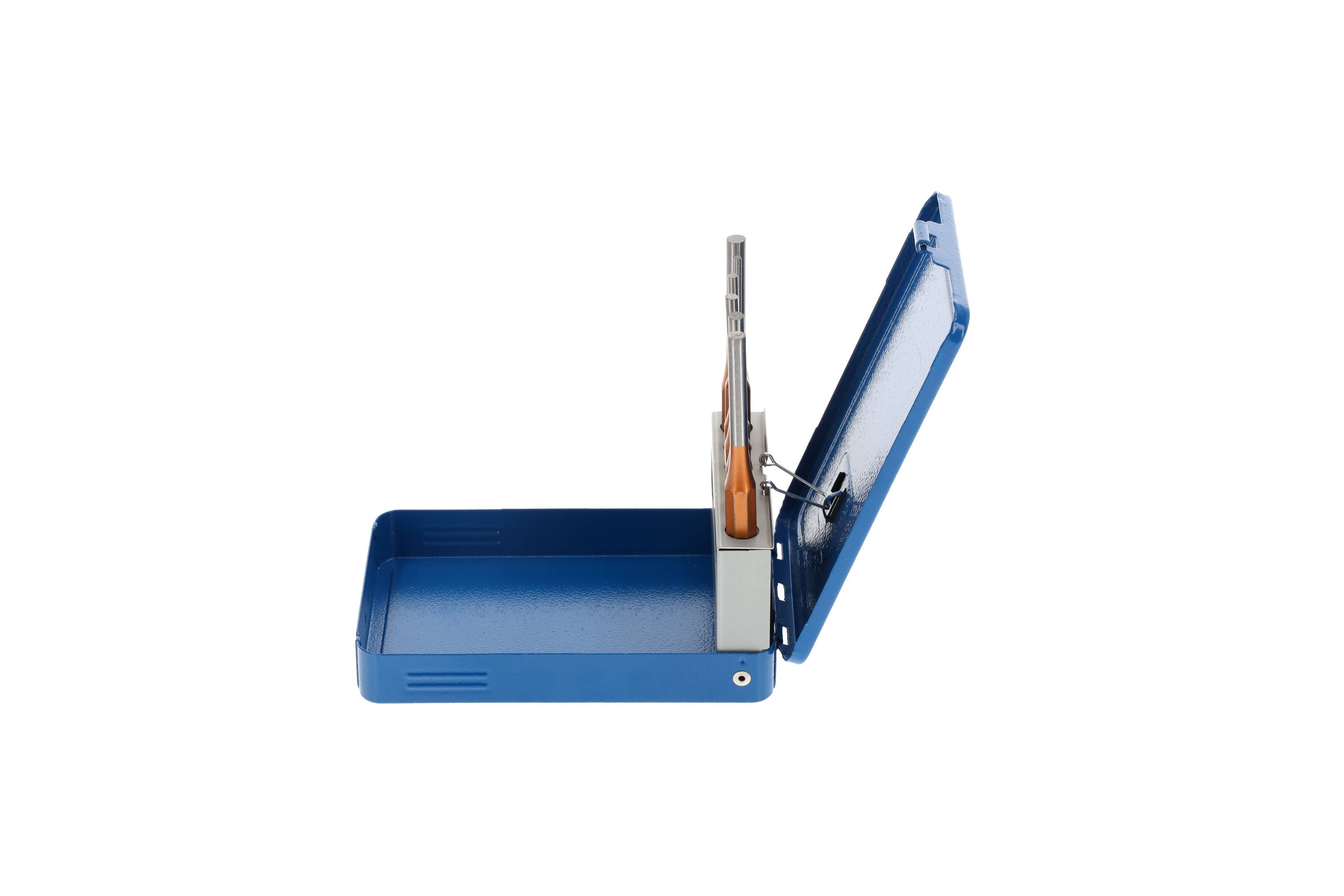 GEDORE Splinttreiber-Satz inkl. Metallklappkassette, 6-teilig, Stahl/Lackierung, Silber/Blau