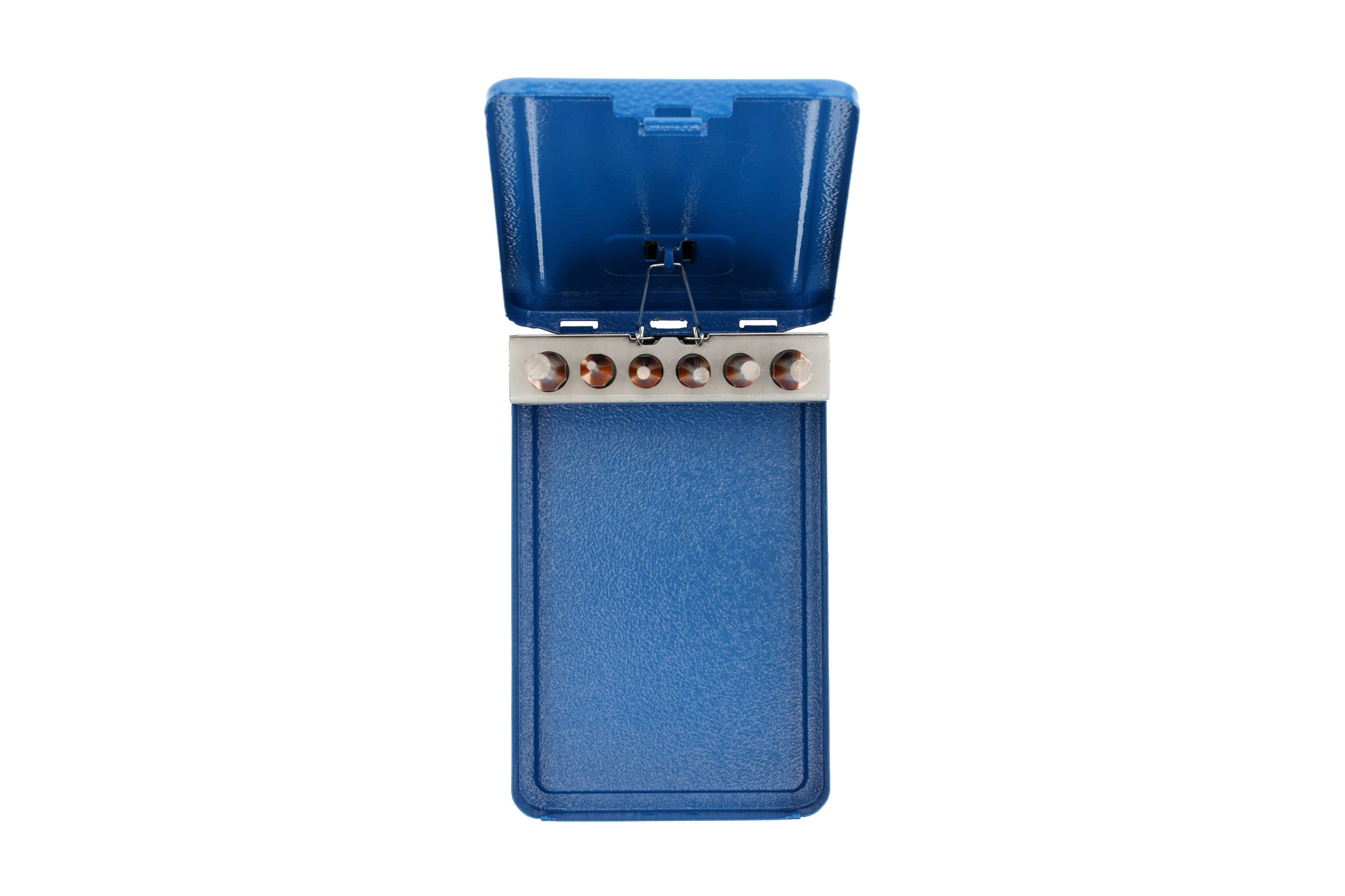 GEDORE Splinttreiber-Satz inkl. Metallklappkassette, 6-teilig, Stahl/Lackierung, Silber/Blau