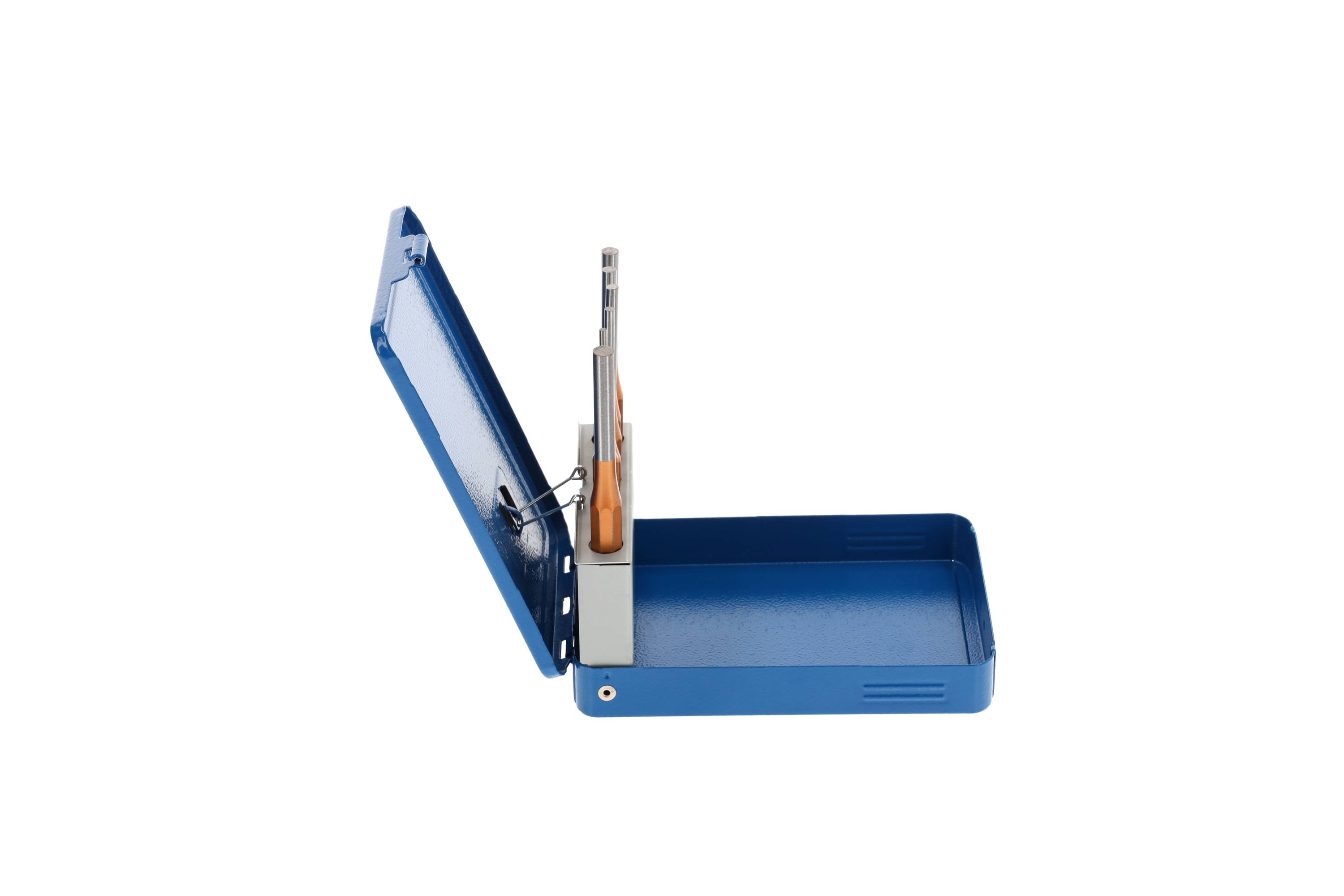 GEDORE Splinttreiber-Satz inkl. Metallklappkassette, 6-teilig, Stahl/Lackierung, Silber/Blau