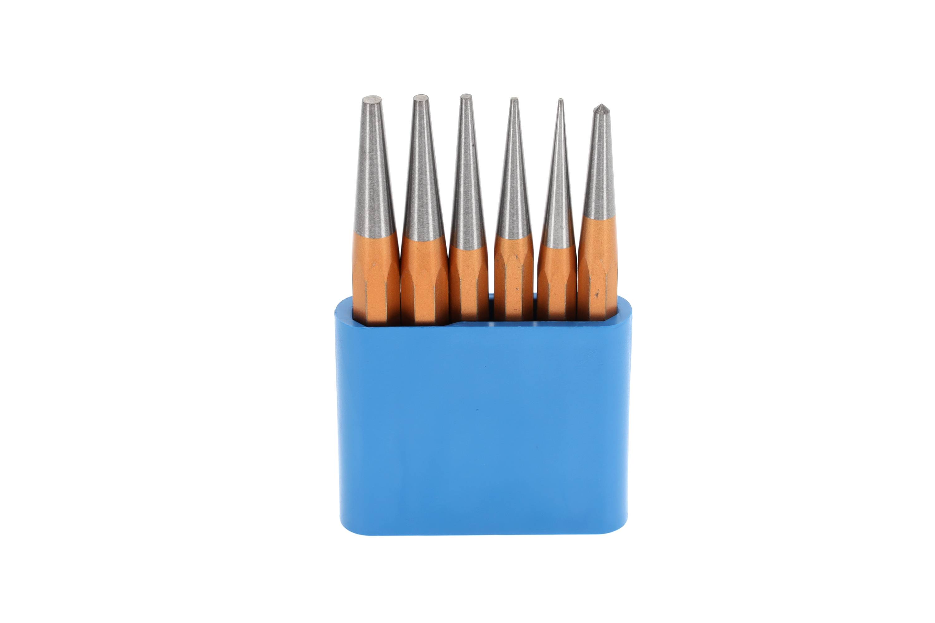 GEDORE Durchtreiber-Satz, 6-teilig, Splinttreiber-Set im PVC-Halter, gehärtet, angelassen, Stahl, We