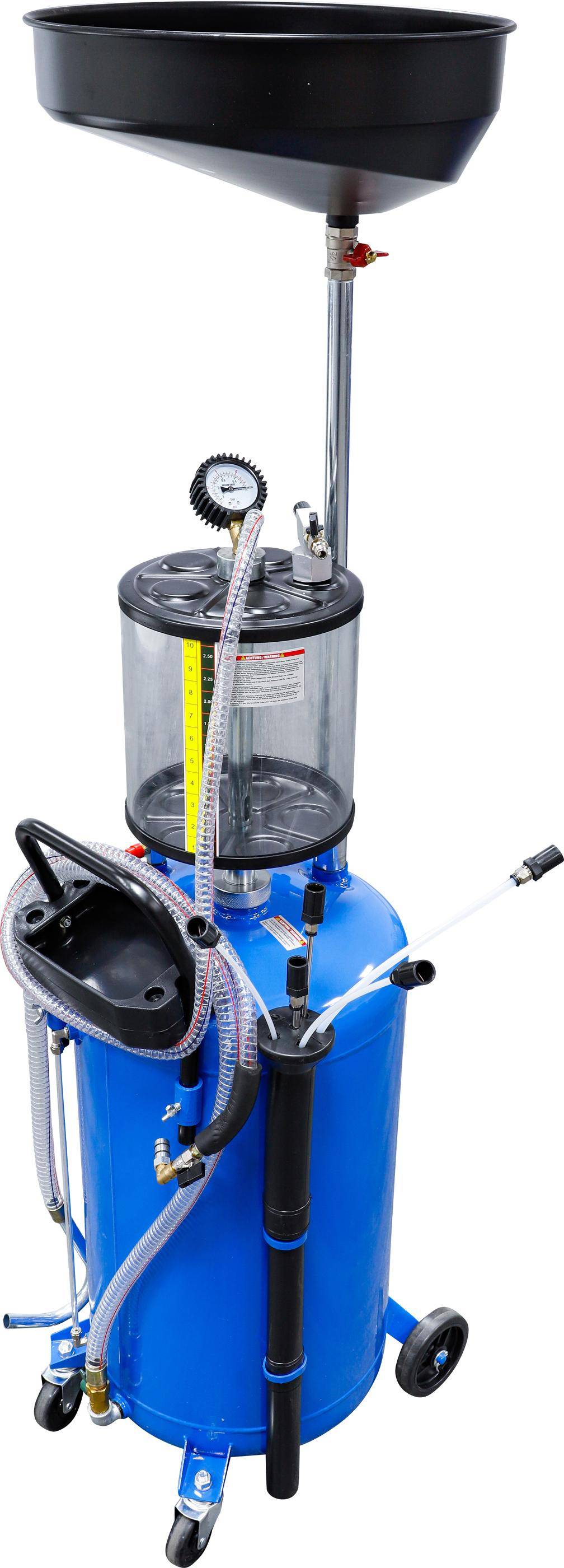 BGS technic Druckluft-Öl-Absauggerät mit Altöl-Aufnahmebehälter | 80 l