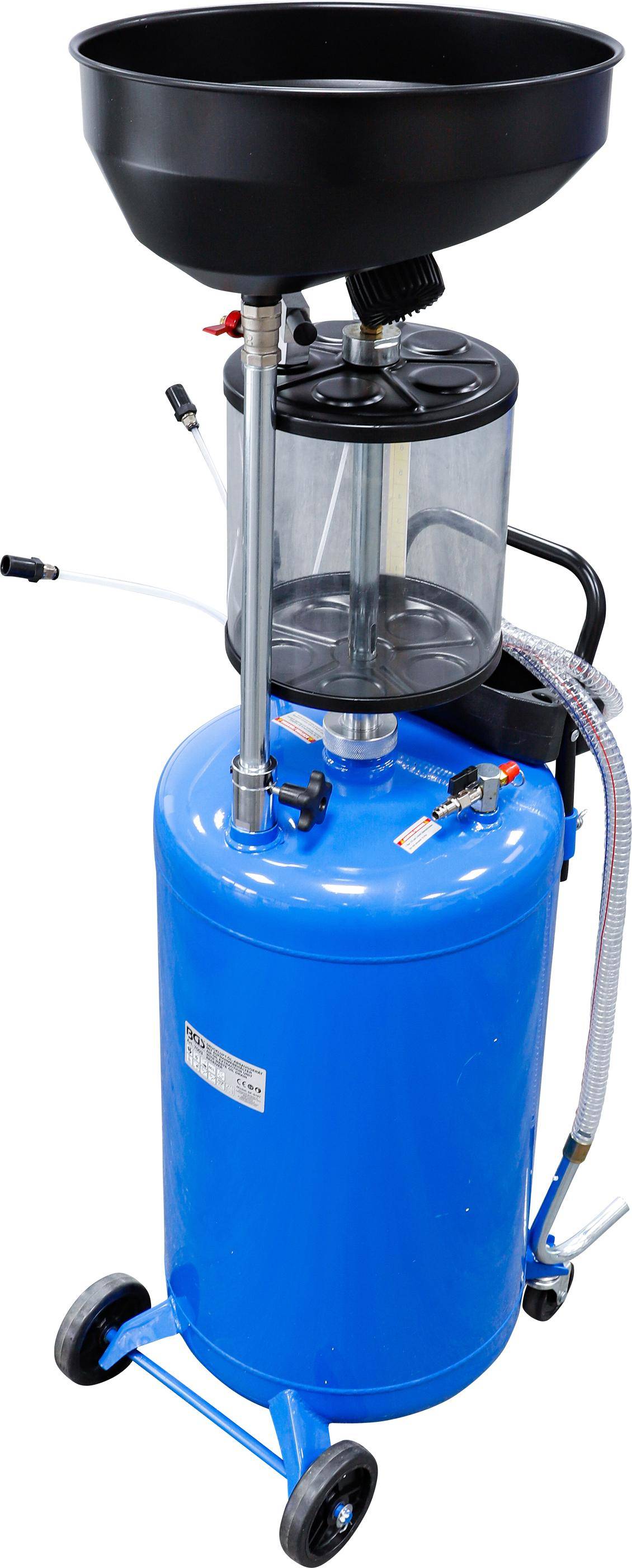 BGS technic Druckluft-Öl-Absauggerät mit Altöl-Aufnahmebehälter | 80 l