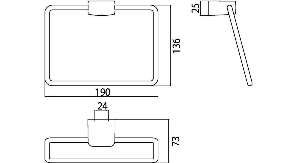 EMCO Handtuchring TREND starr chrom