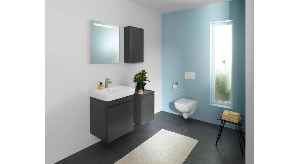 Geberit Waschtisch RENOVA PLAN mit Hahnloch mit Überlauf 600x480mm