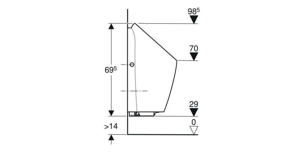 Geberit Urinal PREDA mit integrierter Steuerung, Netzbetrieb