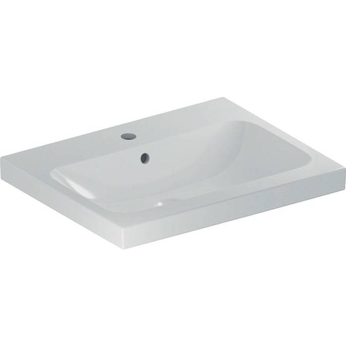 Geberit Aufsatzwaschtisch Light iCon 600x480mm mit Hahnloch mit