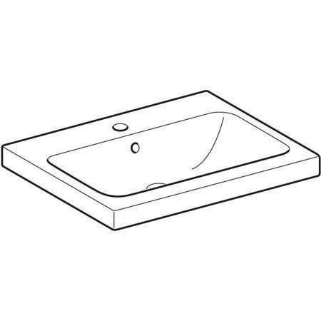 Geberit Aufsatzwaschtisch Light iCon 600x480mm mit Hahnloch mit
