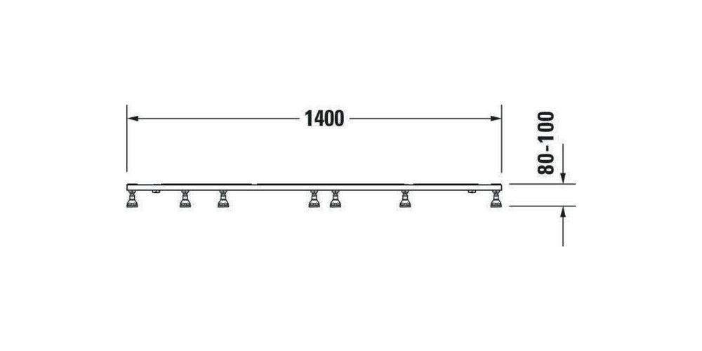 Duravit Fußgestell für Duschwanne 1400x1000mm 1400 x 1000 mm